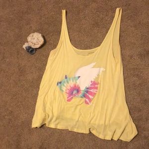 Yellow printed tank top
